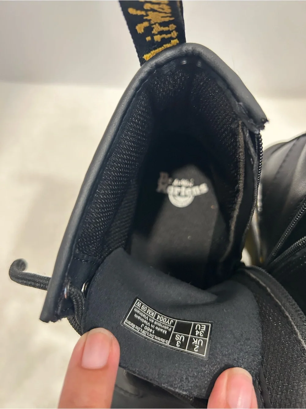 Dr. Martens 1460 J Softy T Black Leather Boots Kids US 3 EU 34